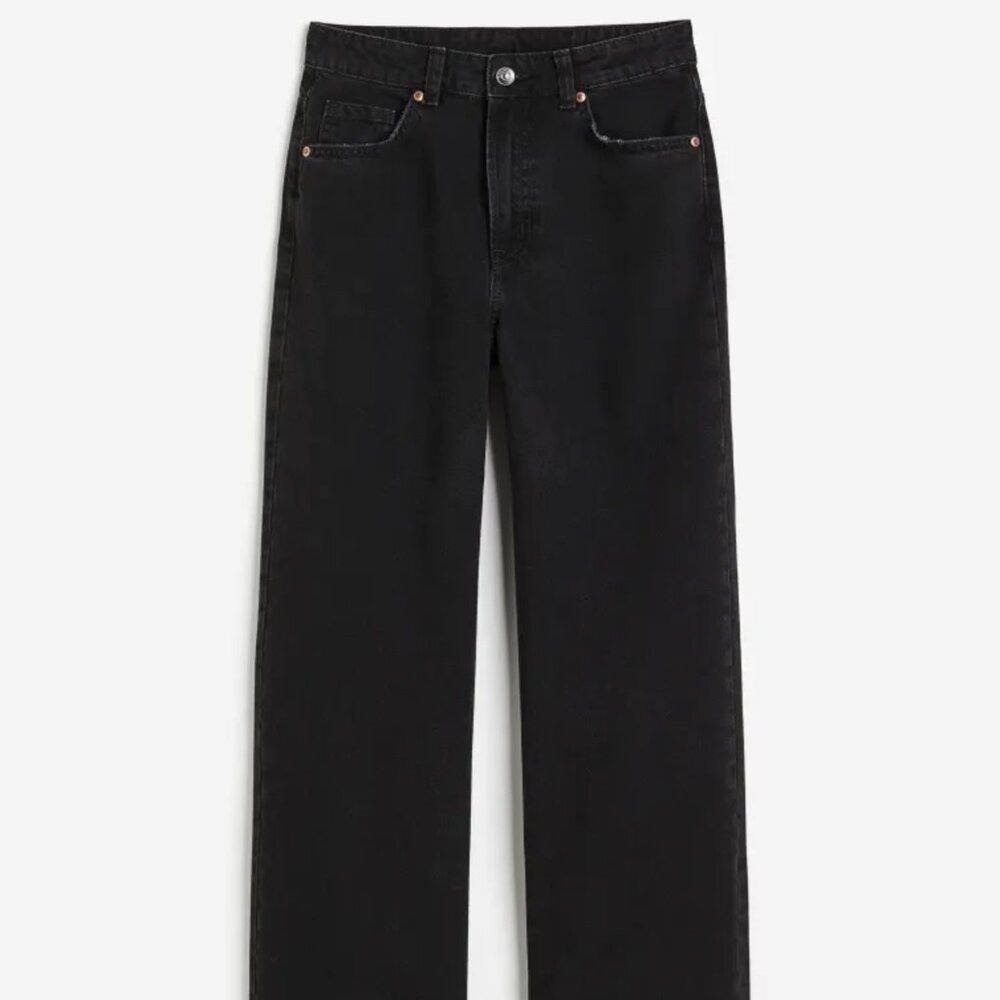 H&M wide-leg long pale denim blue